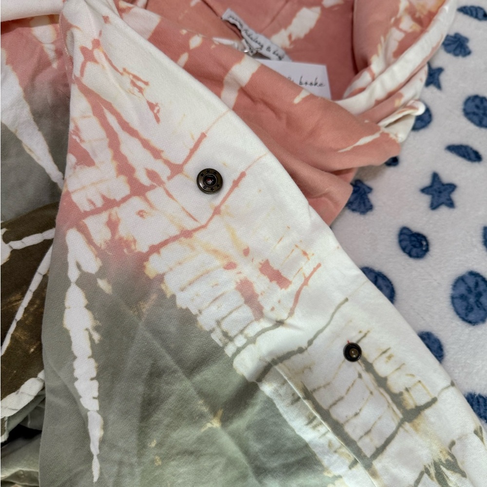 Young Fabulous & Broke Pink and Green Tie-Dye Hoodie - Picture 4 of 7